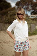 Short en crochet écru bleu rose femme Damon été tendance bohème