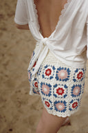 Short en crochet écru bleu rose femme Damon été tendance bohème