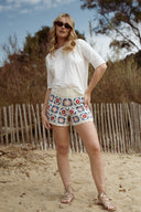 Short en crochet écru bleu rose femme Damon été tendance bohème