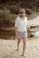 Short en crochet écru bleu rose femme Damon été tendance bohème