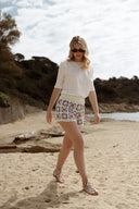 Short en crochet écru bleu rose femme Damon été tendance bohème