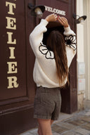 Short en jean gris taille haute femme Farrel