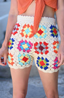 Short crochet femme multicolore Gabin