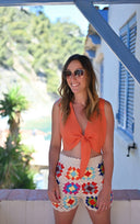 Short crochet femme multicolore Gabin