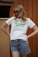 Tee-shirt manches courtes femme blanc été Matcha Queen