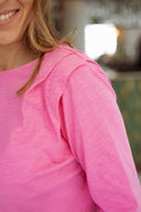 Tee shirt dos nu femme été rose Noah