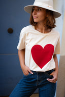 Tee shirt coeur femme Theophile Lucie star ac
