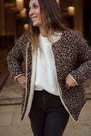 Veste polaire femme réversible velours léopard Daria