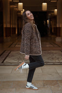 Veste polaire femme réversible velours léopard Daria