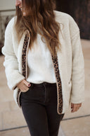 Veste polaire femme réversible velours léopard Daria