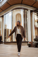 Veste polaire femme réversible velours léopard Daria