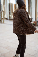 Veste polaire femme réversible velours léopard Daria