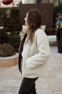 Veste polaire femme réversible velours léopard Daria