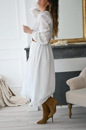 Robe blanche bohème Aline