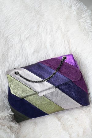 sac cuir multicolore Boxy