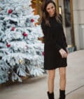 Robe courte dos nu noir fêtes de noel