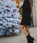 Robe courte dos nu noir fêtes de noel