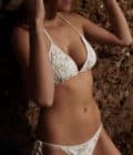 Maillot de bain femme triangle crochet beige Formentera