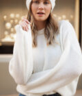 Pull blanc cassé doux femme chaud ample Vadim