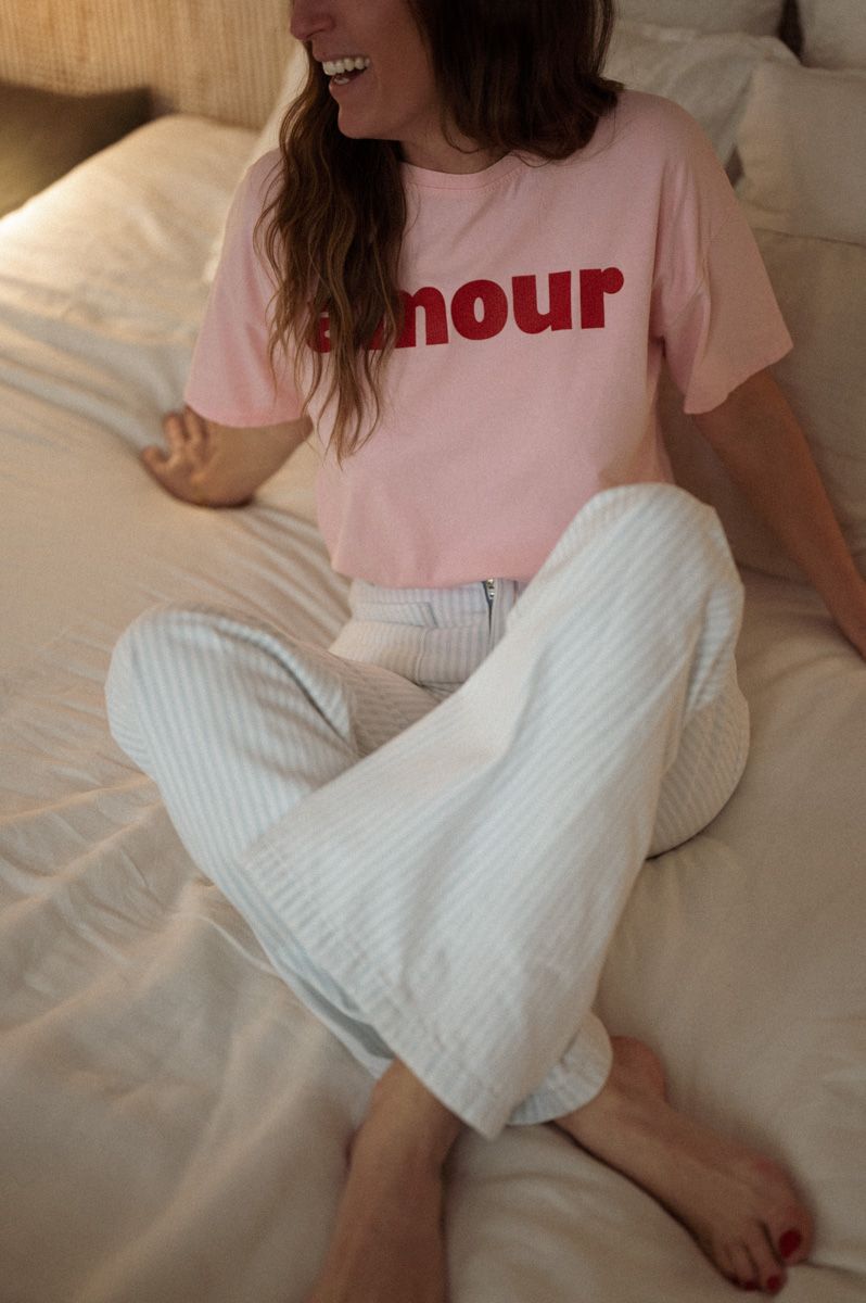 Tee shirt rose femme Amour Verone