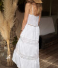 Robe longue bohème femme été blanche Serine