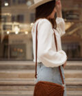 Blouse bohème hiver femme beige fluide brodée Adèle