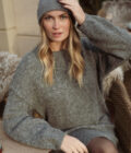 Robe pull hiver chaud et doux femme gris oversize Victoire