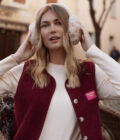 Gilet sans manches vintage polaire bordeaux hiver femme Ambroise American