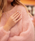 Pull mohair femme hiver rose chaud Sean