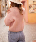 Pull mohair femme hiver rose chaud Sean