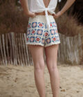 Short en crochet écru bleu rose femme Damon été tendance bohème